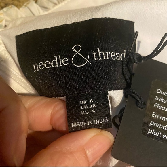 NWT~NEEDLE & THREAD Ruched Enchanted Garden Crepe Gown in Multi Floral Size 4 - Picture 9 of 14